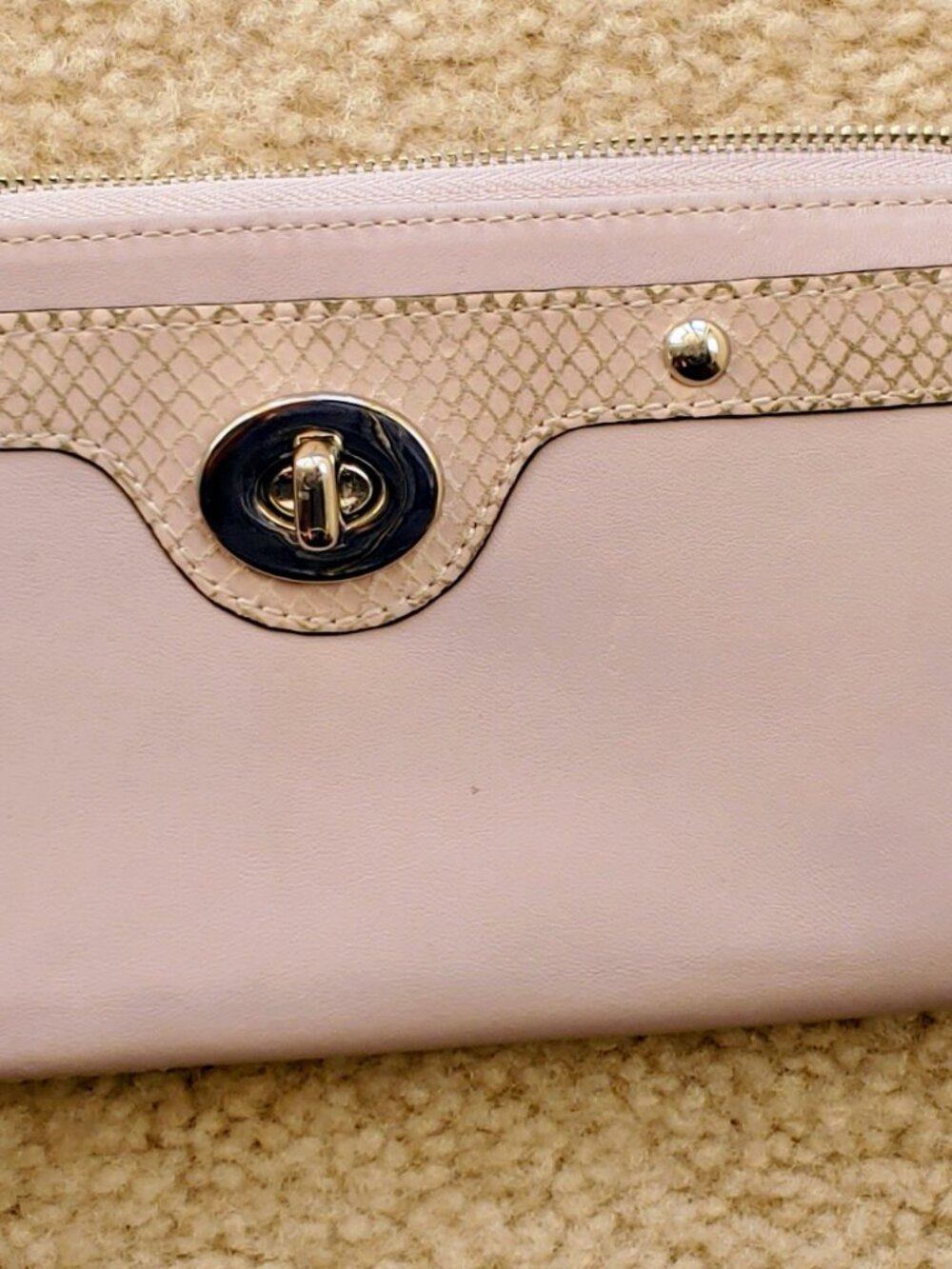 Pink Genuine Leather Wristlet Wallet